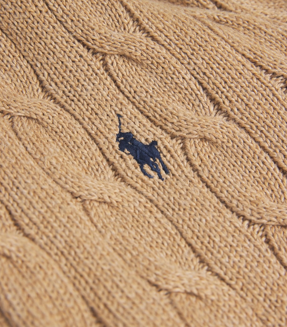 Cotton Cable-Knit Cardigan BROWN Image 5