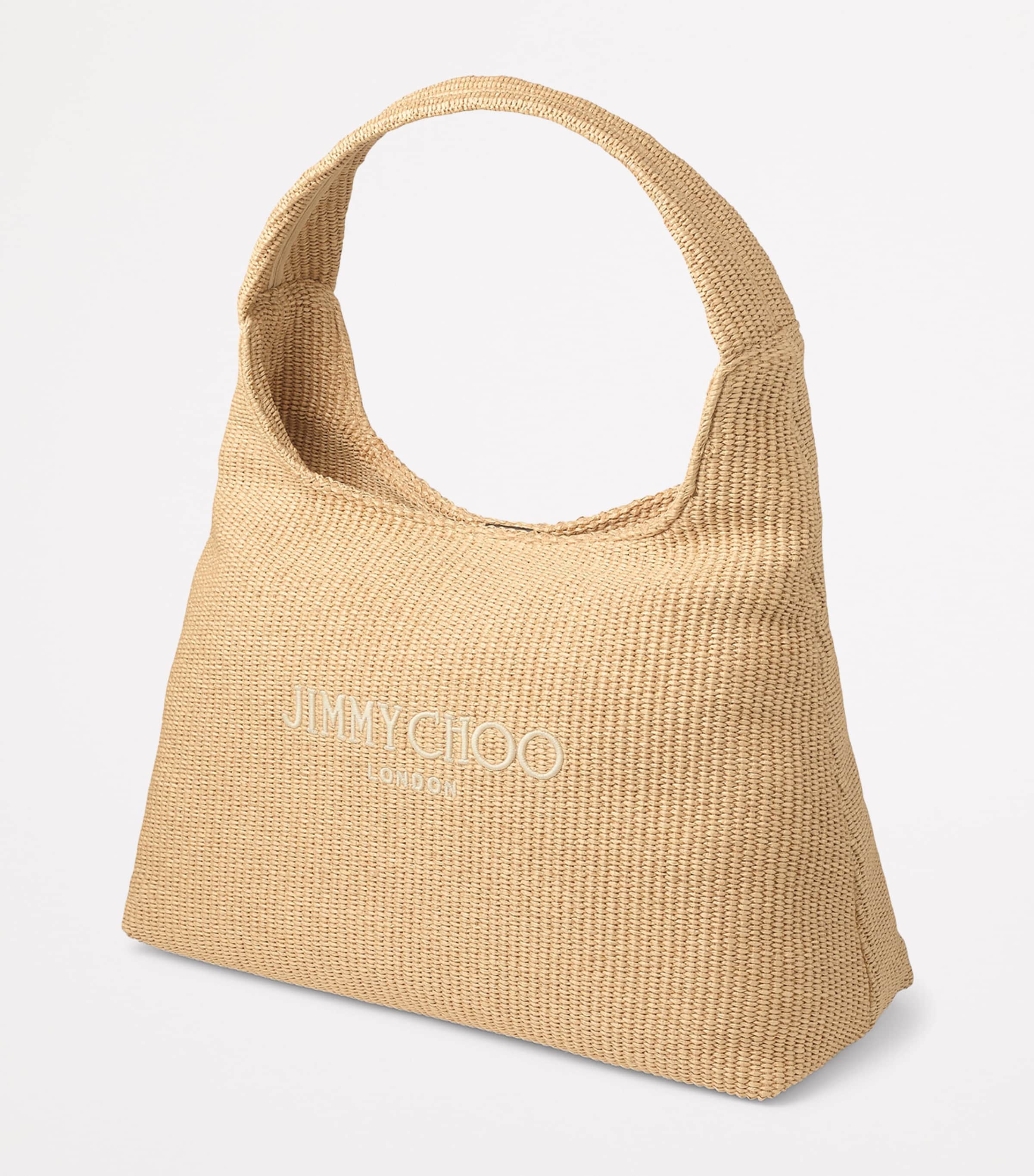 Raffia Beach Diamond Shoulder Bag NATURAL/LATTE Image 3