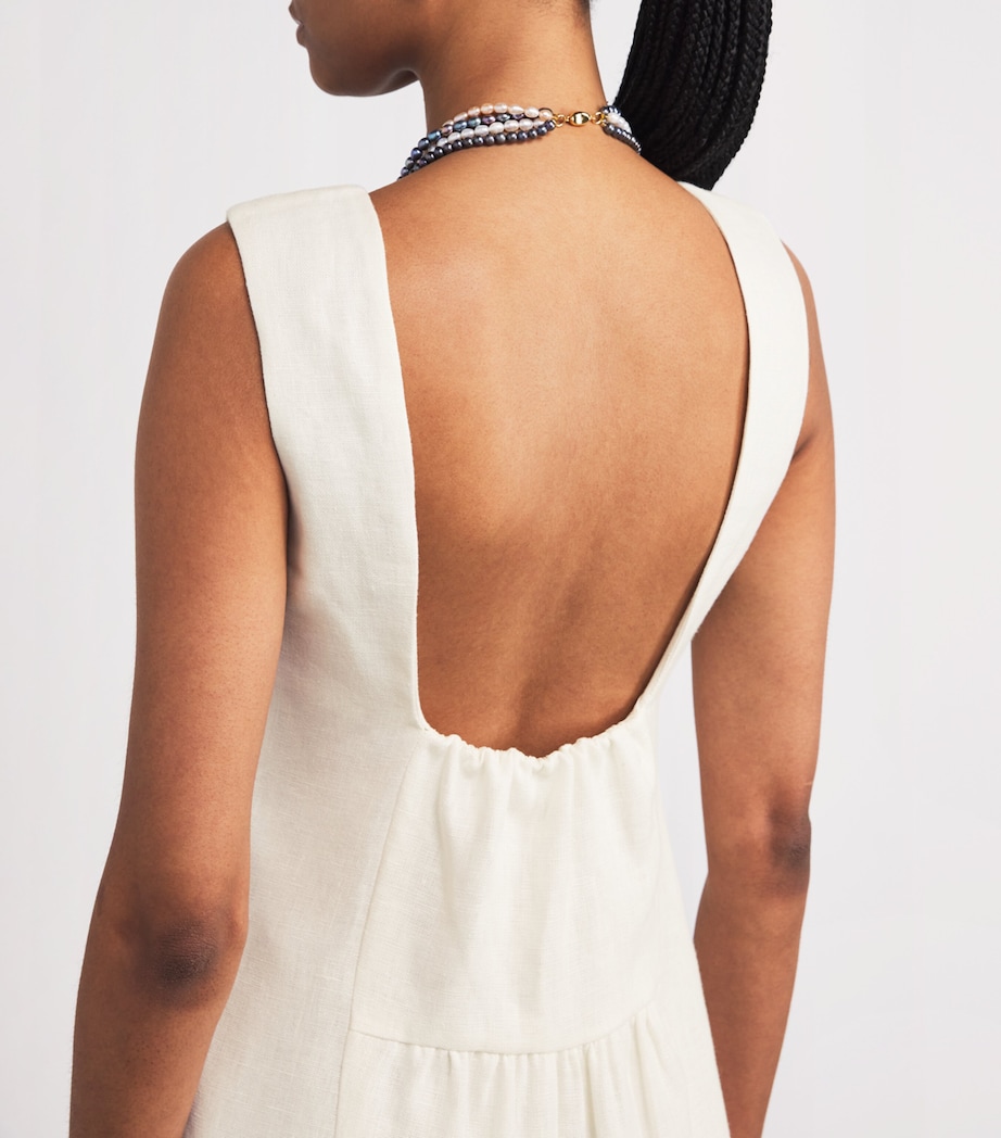 Linen Matilda Maxi Dress CREAM Image 4