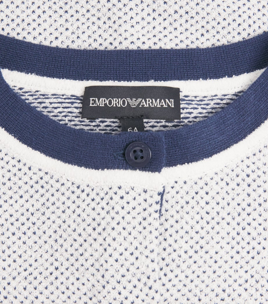 Waffle-Knit Cardigan (4-14 Years) DRESS BLUES Image 3