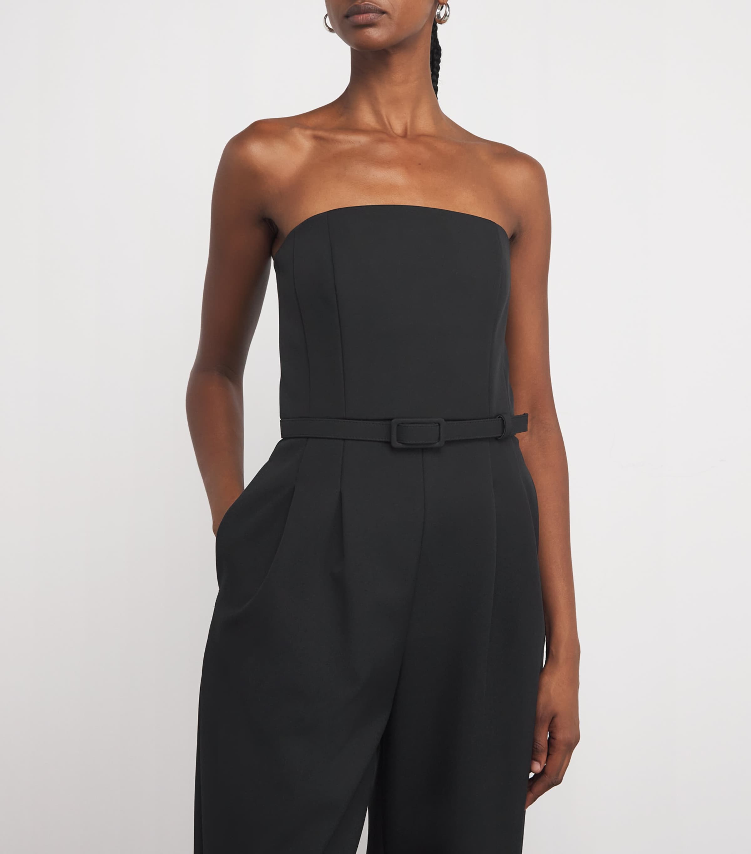 Off-The-Shoulder Jumpsuit BLACK Image 6