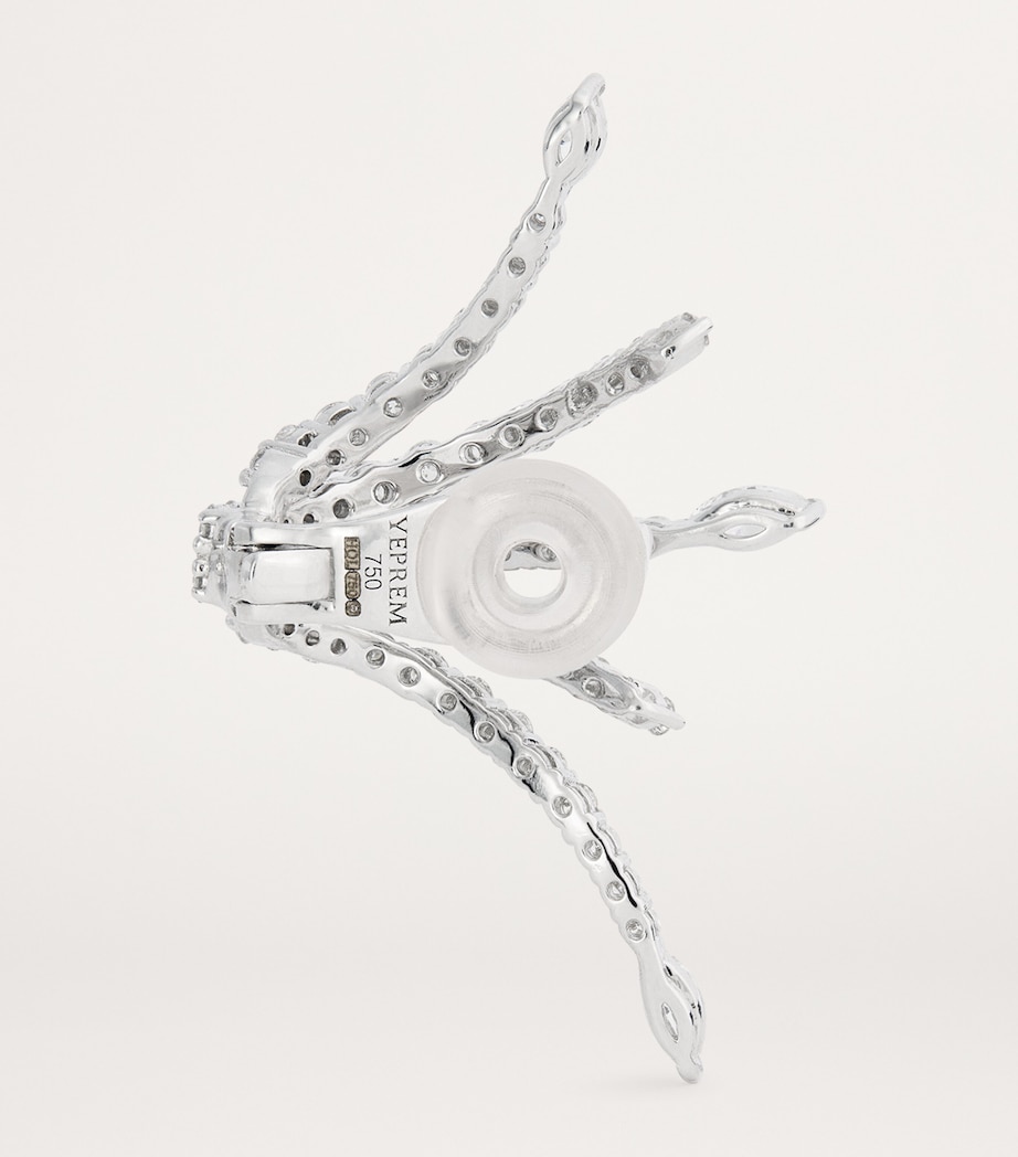 White Gold and Diamond Whisper Ear Cuff WHITE GOLD Image 3