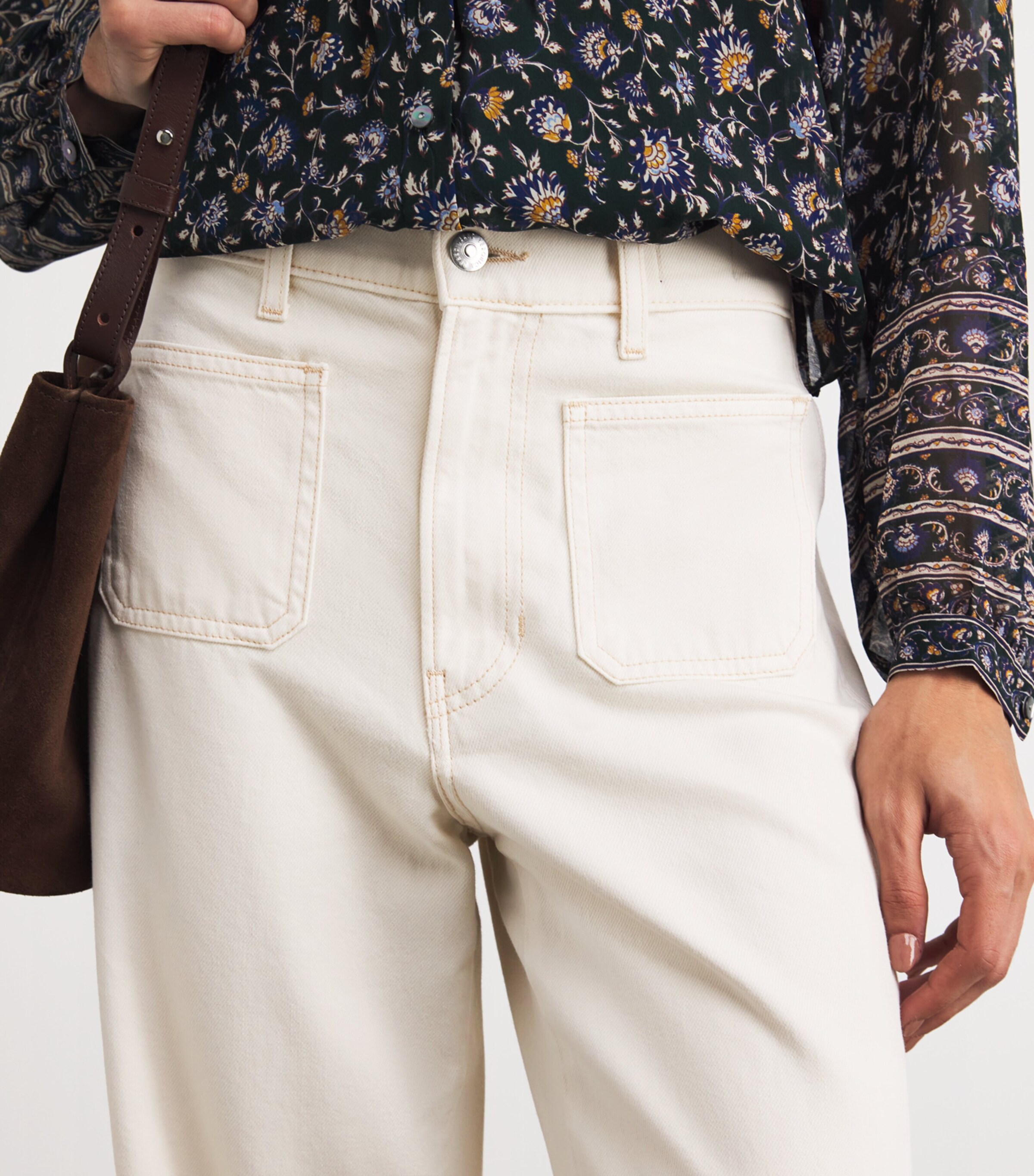 Kasey Wide-Leg Jeans W0007 ECRU MULTI Image 6