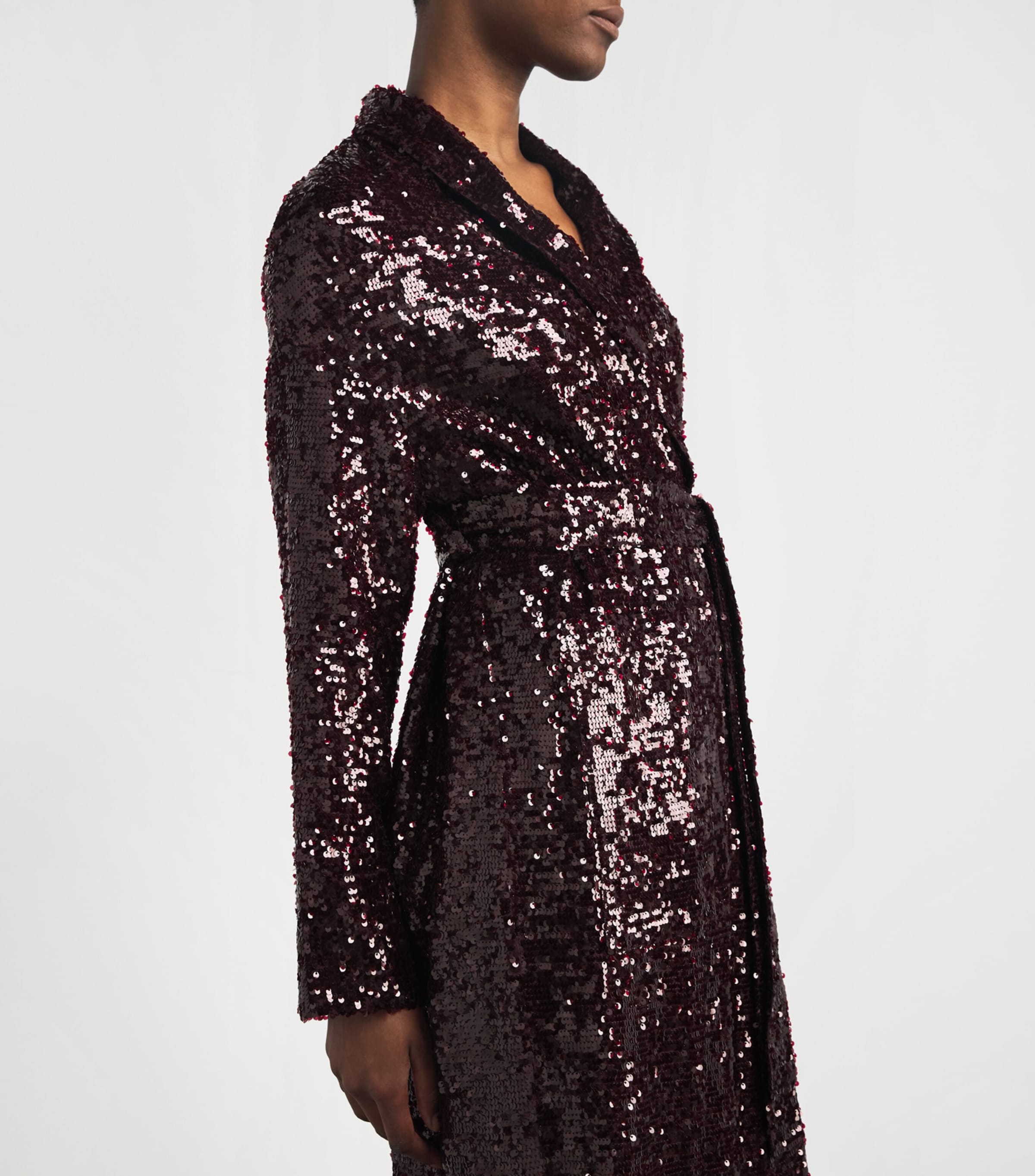 Sequinned Coat 946 MULBERRY Image 6
