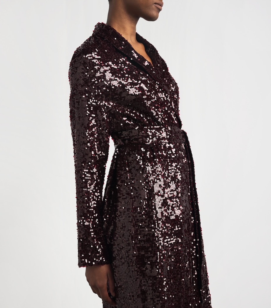 Sequinned Coat 946 MULBERRY Image 6