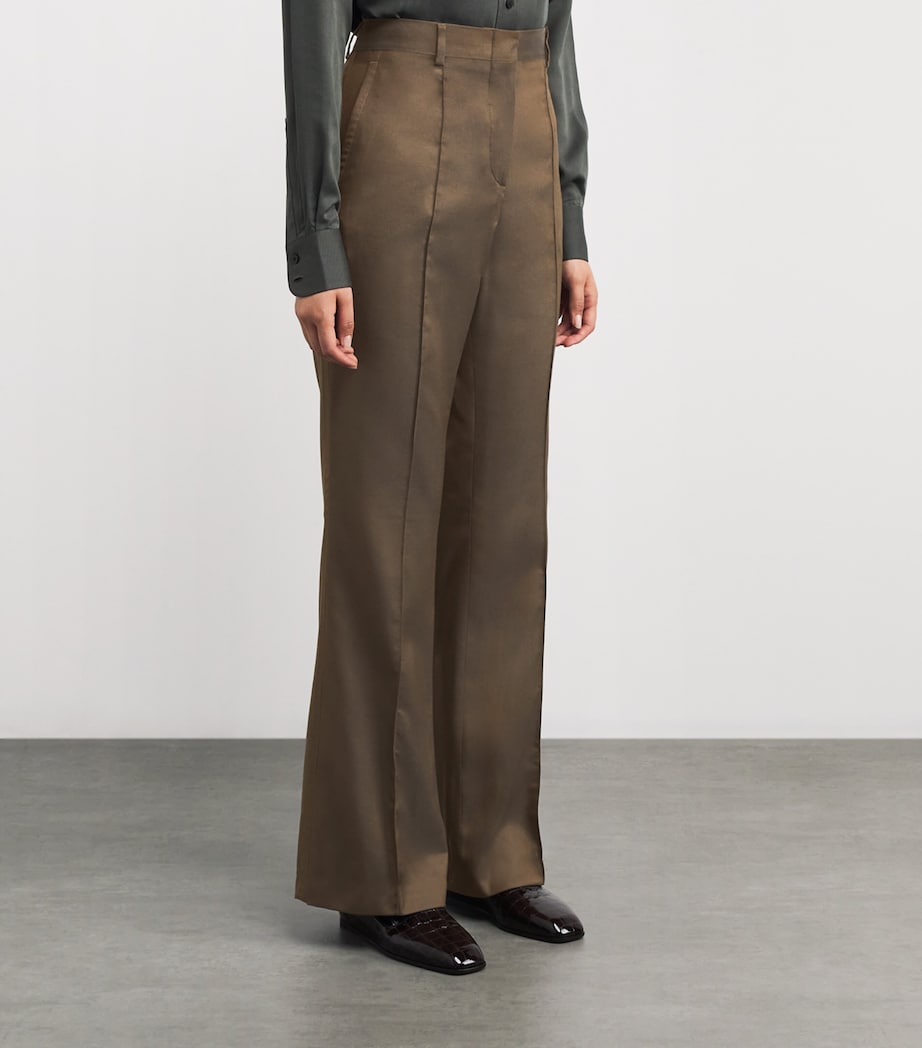 Silk Flared Trousers 7748 Image 3