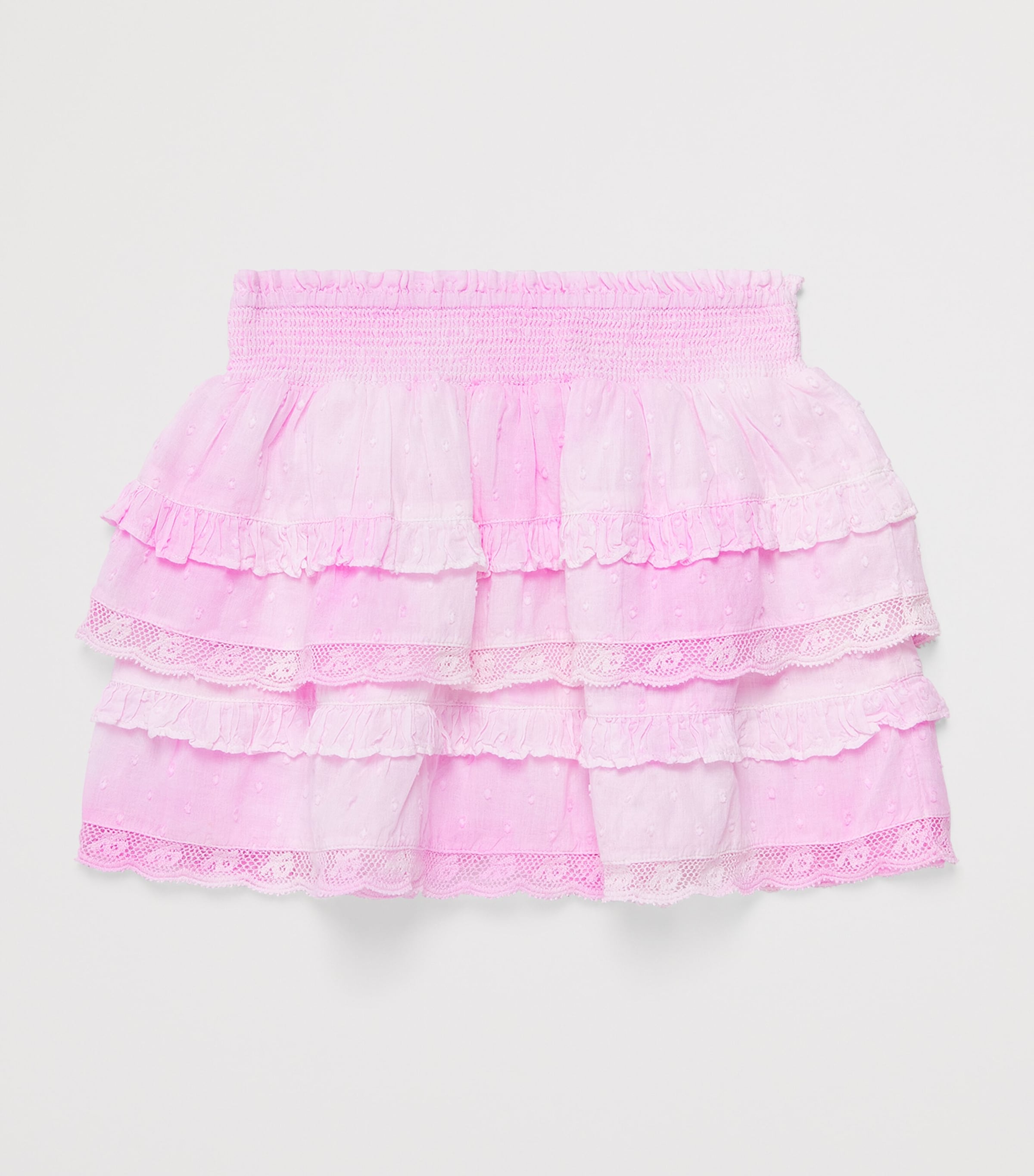 LoveShackFancy Cotton Billie Skirt (2-6 Years) Pnypkpeony Pink Image 2