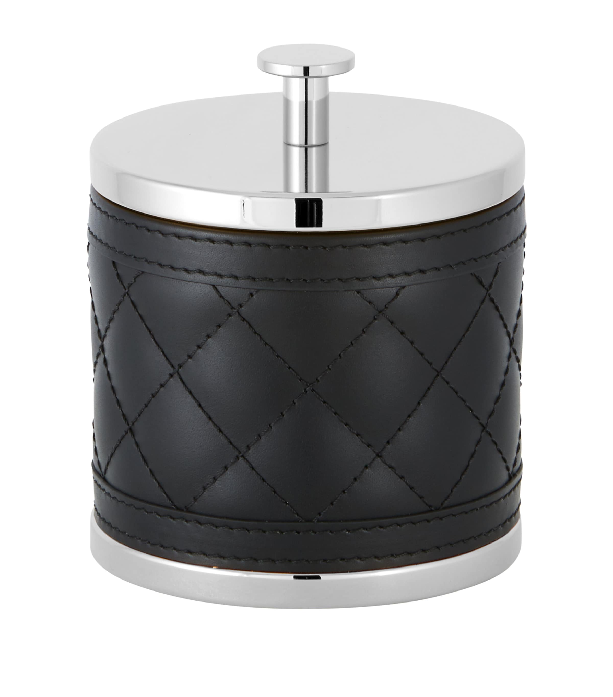 Shop Riviere Quilted Round Box In Black