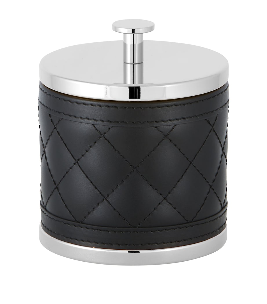 Quilted Round Box BLACK/CHROME Image 1