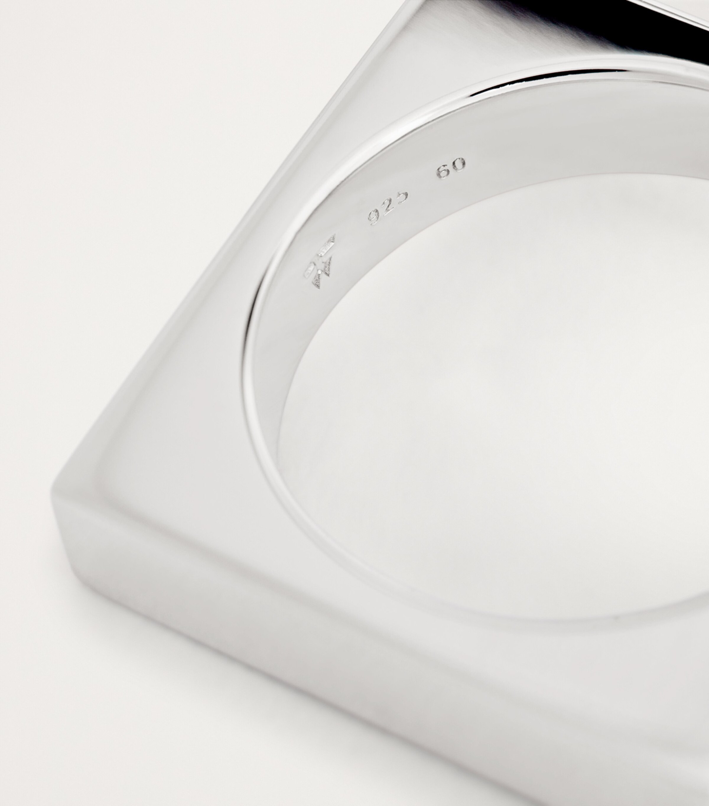 Sterling Silver Square Ring S925 Image 5