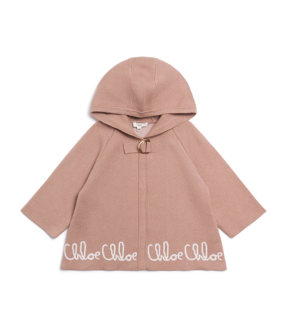 Cotton-Cashmere Cape Coat (6-18 Months) STONE Image 1
