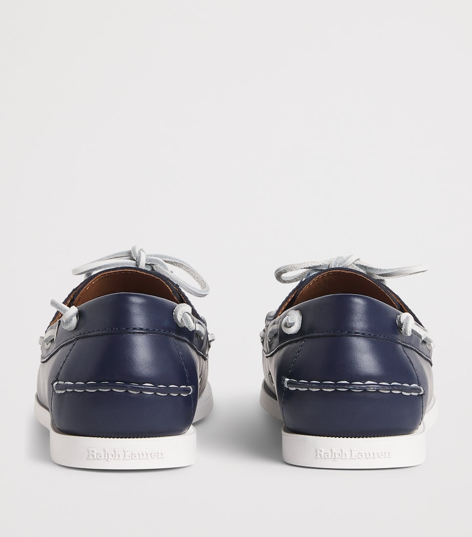 Polo Ralph Lauren Leather Merton Boat Shoes Newport Navy Image 5