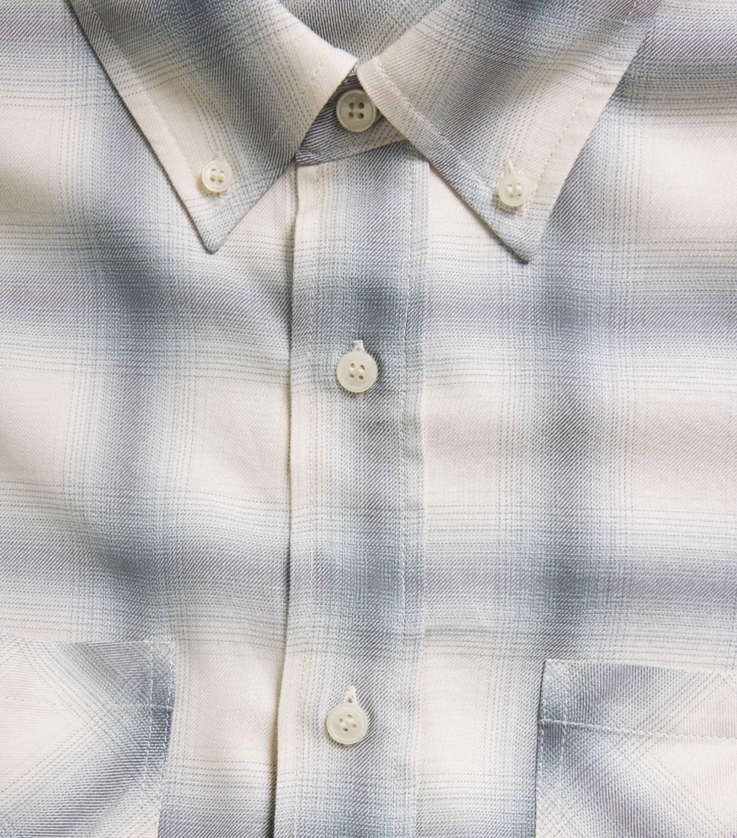 Simkhai Mens Plaid Rennick Shirt Ivory Plaid Image 6
