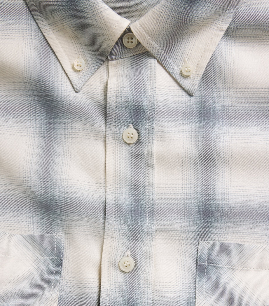 Simkhai Mens Plaid Rennick Shirt Ivory Plaid Image 6