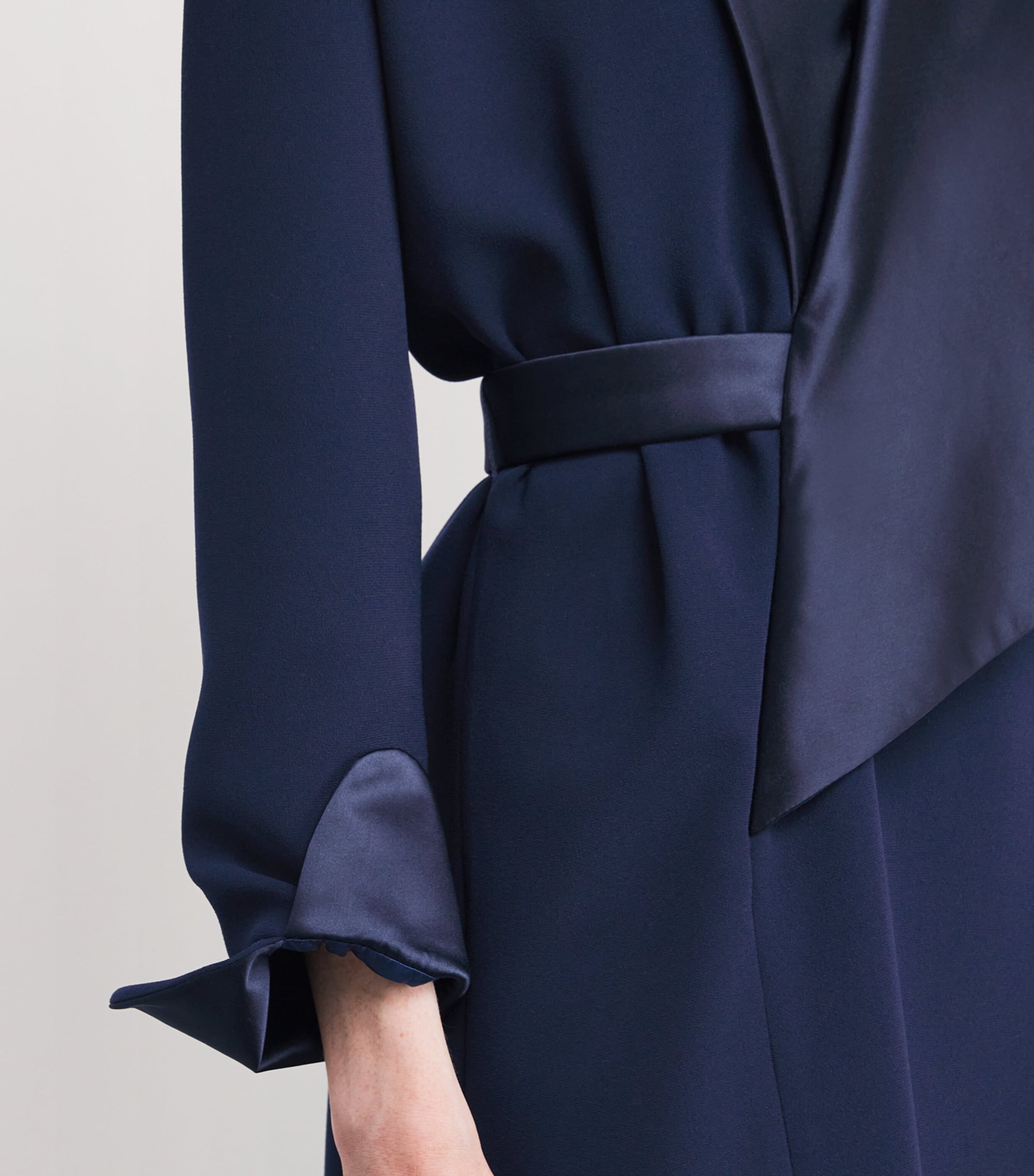 Crepe Belted Gown 39/NIGHT BLUE Image 6