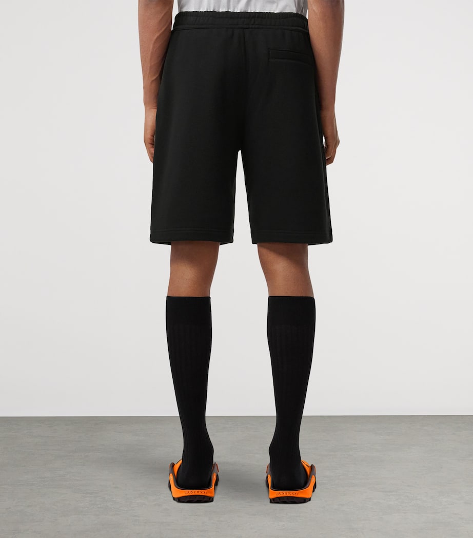 Cotton Logo Longline Shorts BLACK Image 4