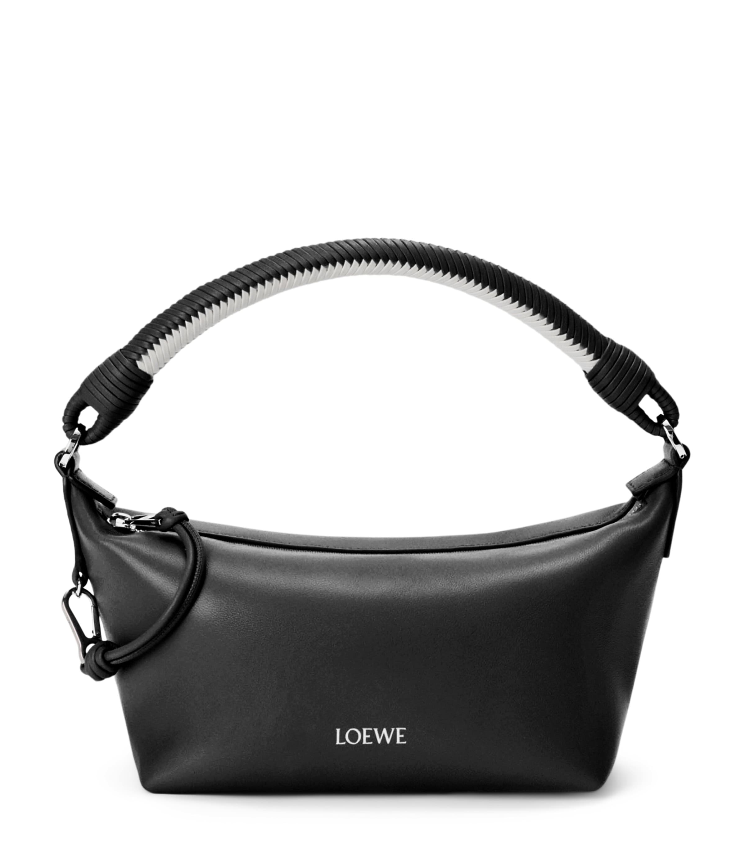 LOEWE Nappa Leather Cala Top-Handle Bag Black/soft White Image 1