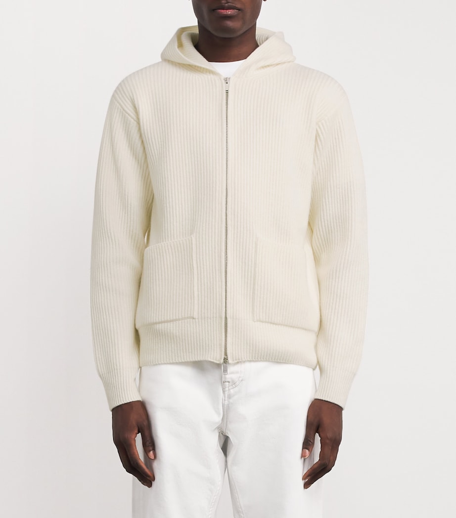 Wool-Cashmere Zip-Up Hoodie 120 WHITE Image 3