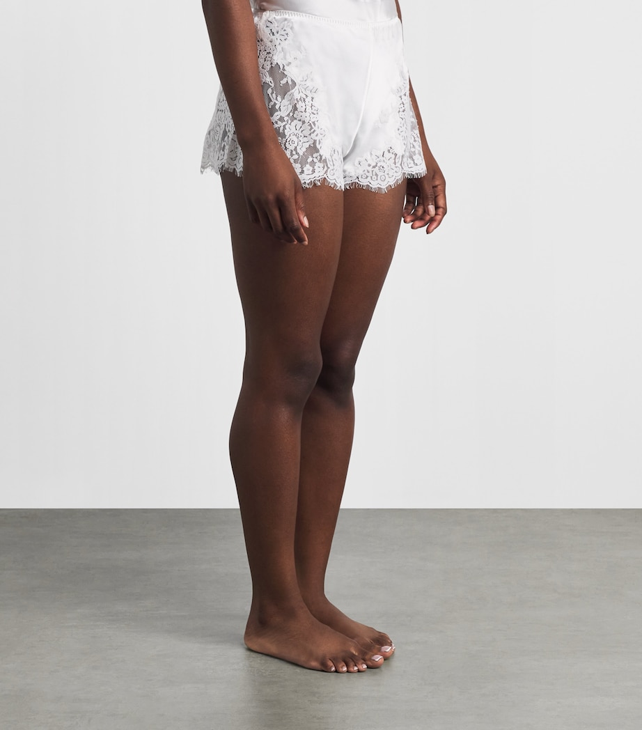 Marjolaine Womens Silk Floral Tess Shorts Naturel Image 4
