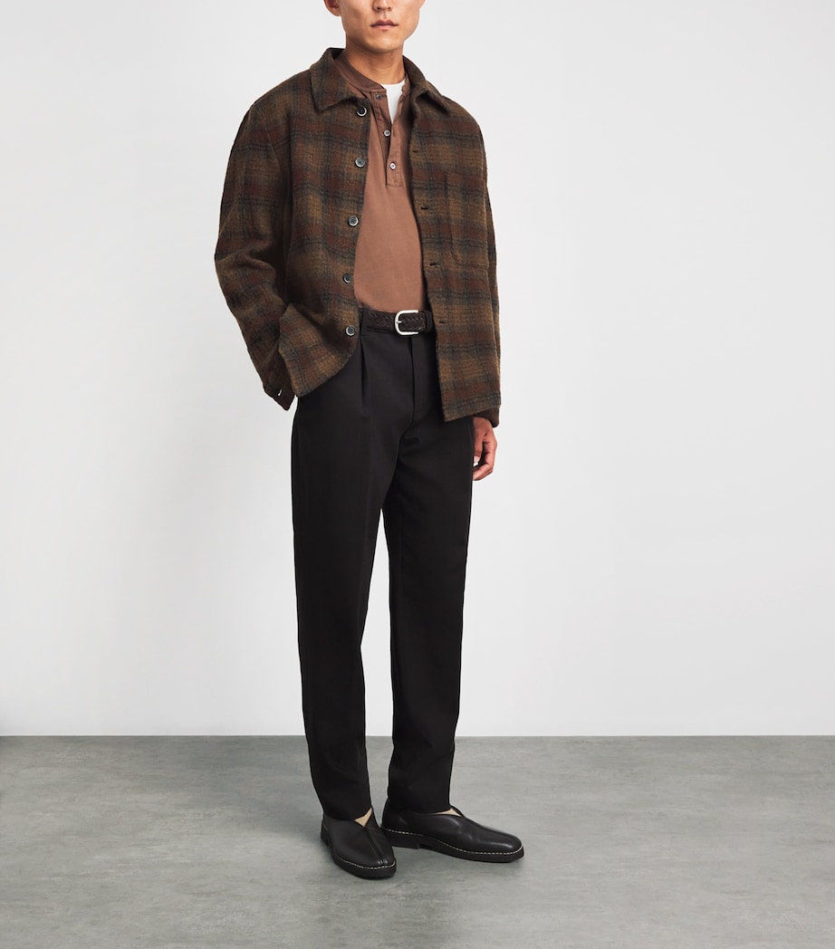 Barena Mens Wool Check Cedrone Overshirt Uni Unico Image 2