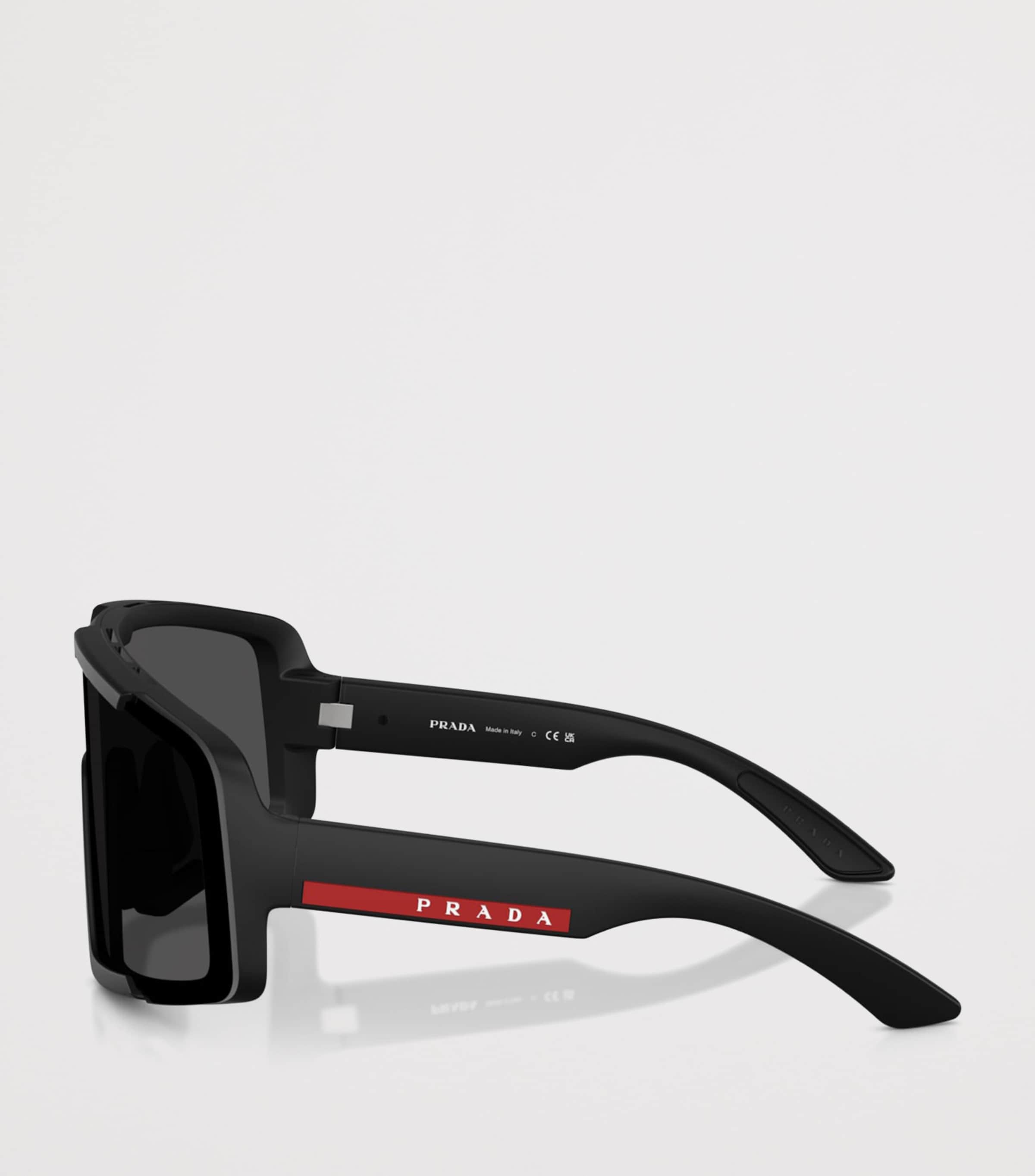 Prada Linea Rossa Irregular Sunglasses Black Image 3
