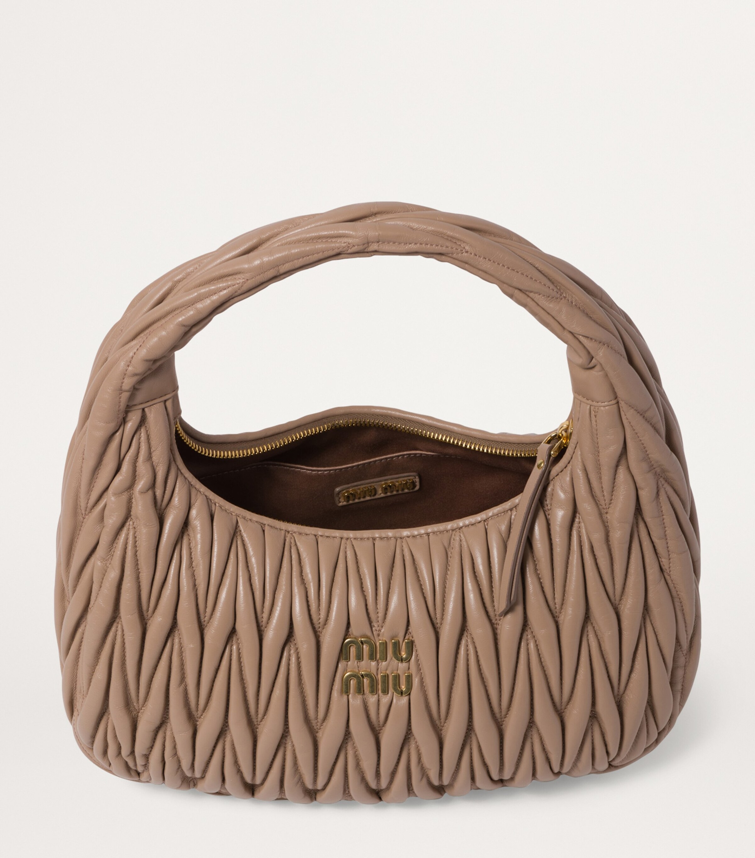 Miu Miu Matelassé Leather Wander Top-Handle Bag | Harrods UK