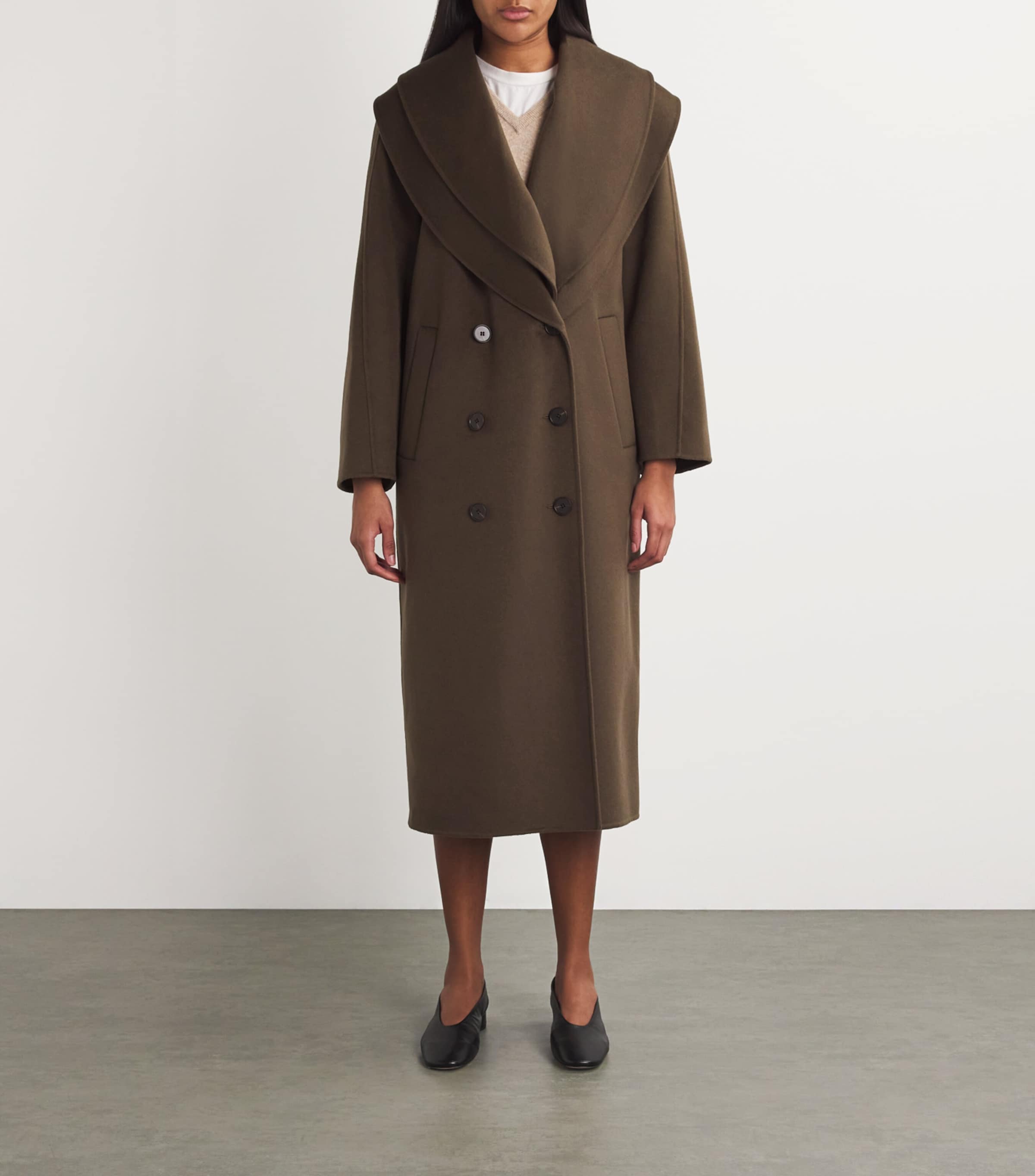 Wool Double-Faced Pea Coat 243_400 TAUPE Image 3