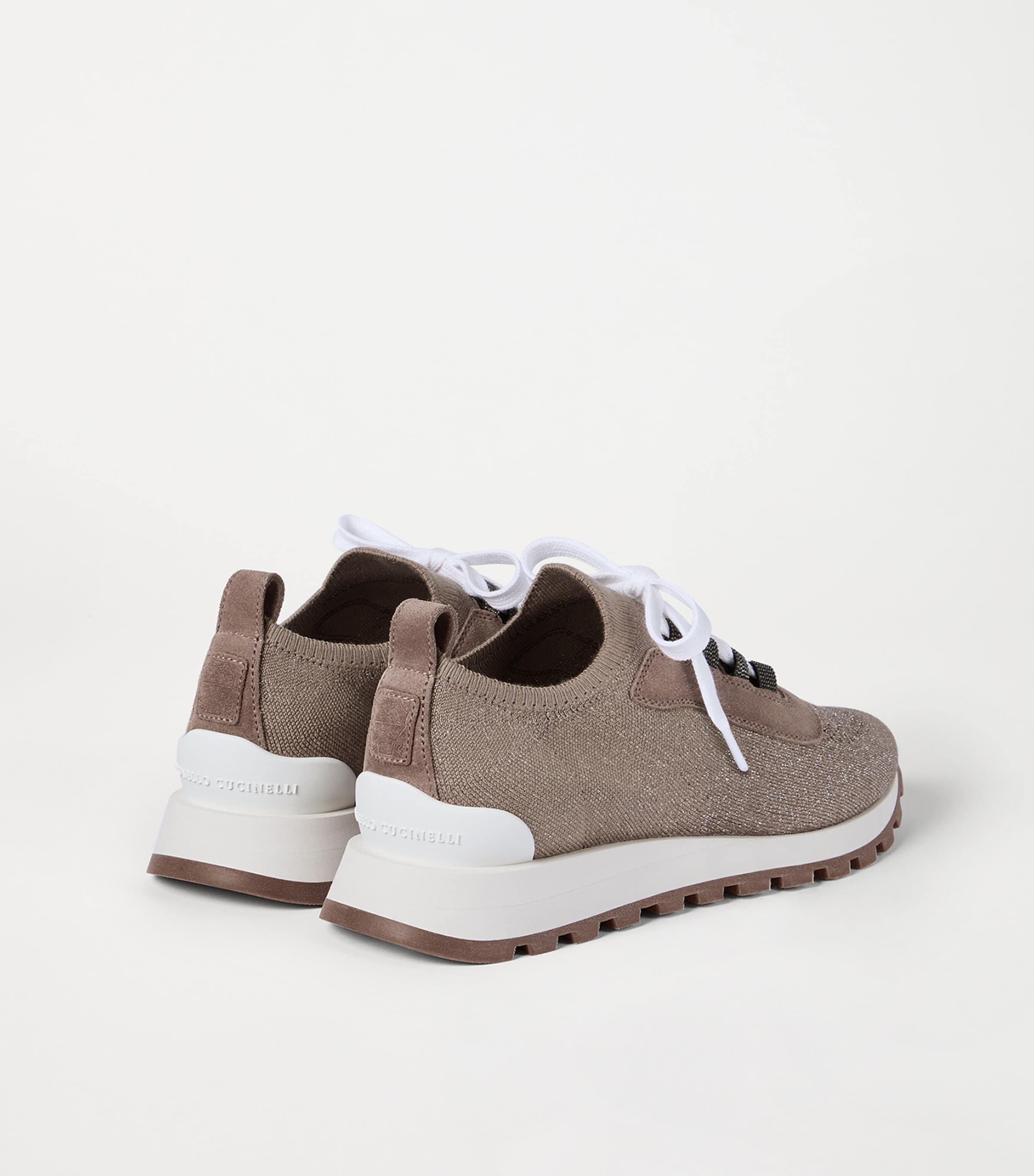 Brunello Cucinelli Cotton-Blend Knit Runner Sneakers Image 5