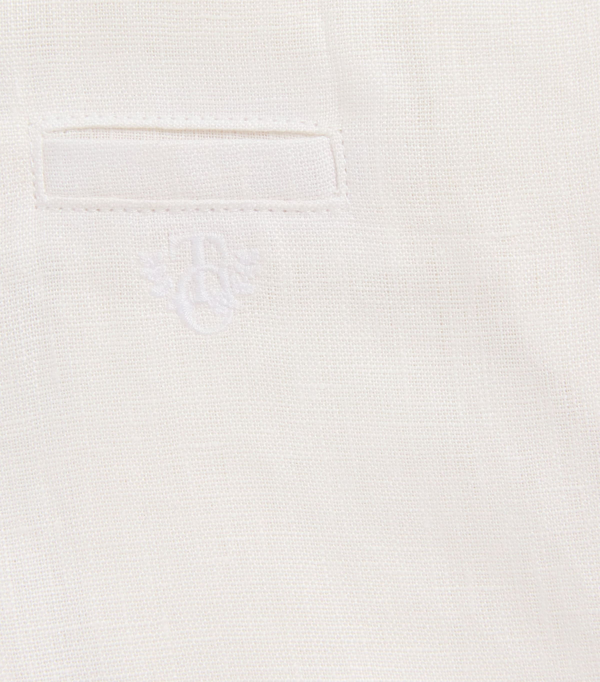 Linen Dungarees (3-36 Months) BLANC Image 3