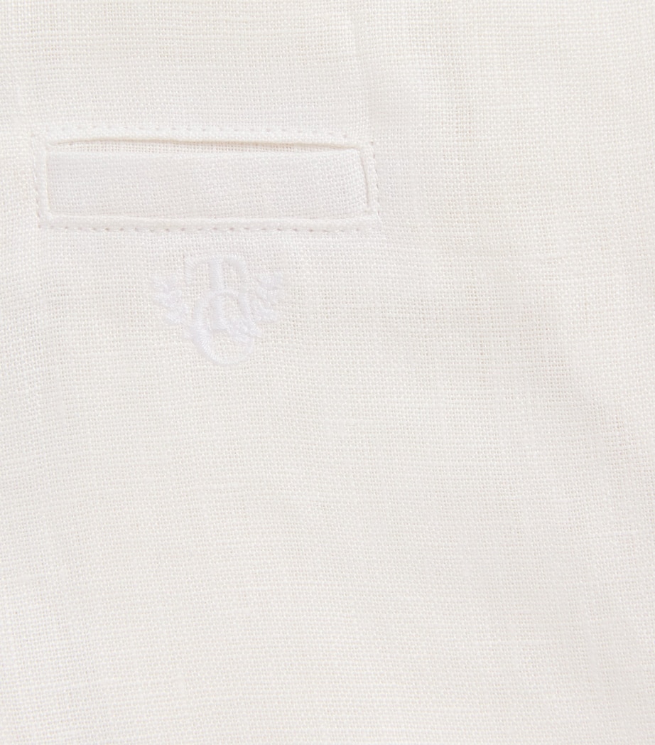 Linen Dungarees (3-36 Months) BLANC Image 3