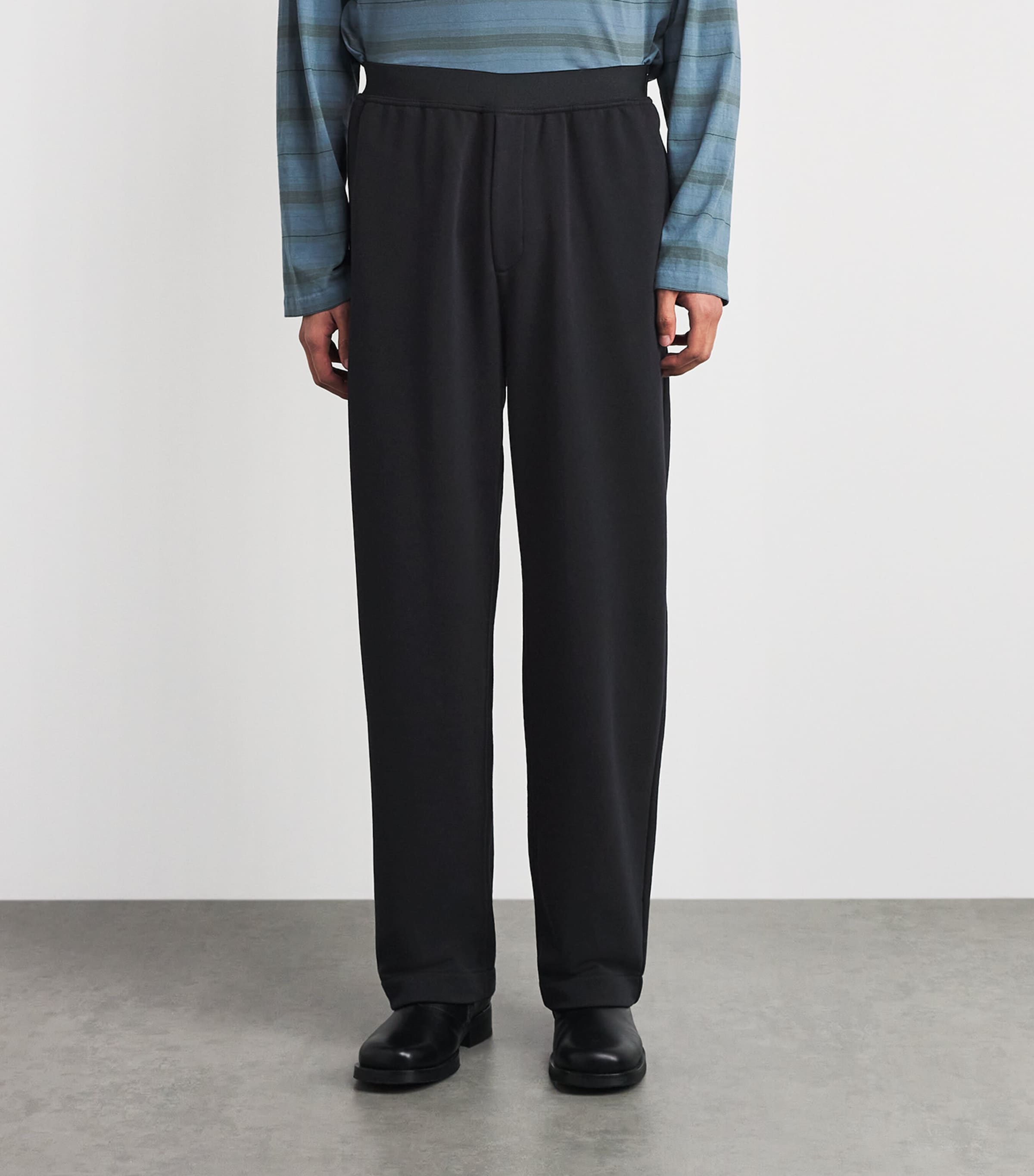 MM6 Maison Margiela Mens Cotton-Blend Wide-Leg Sweatpants Image 4