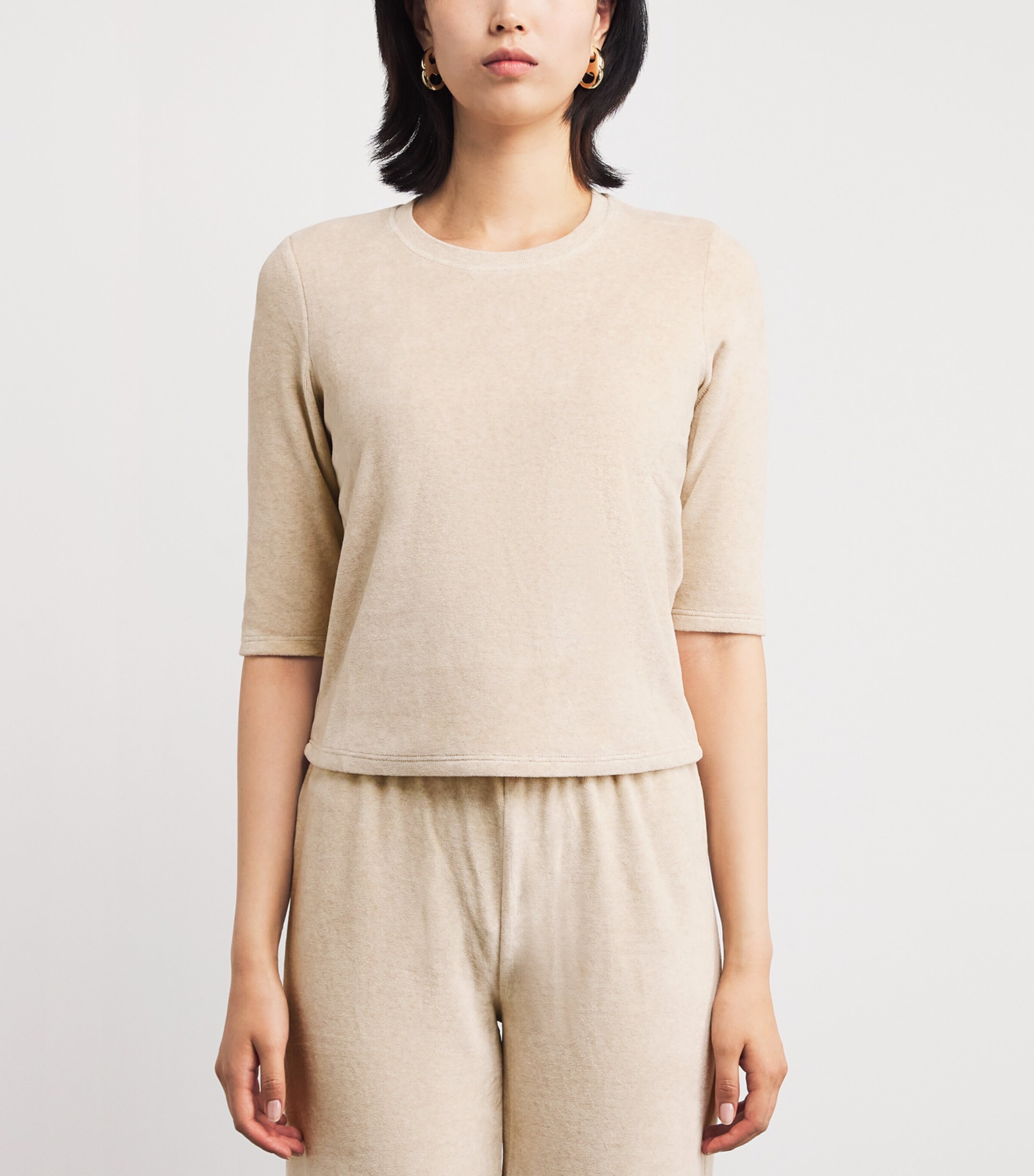 Suzie Kondi Womens Cotton-Blend Corfu T-Shirt Oatmeal Heather Image 3
