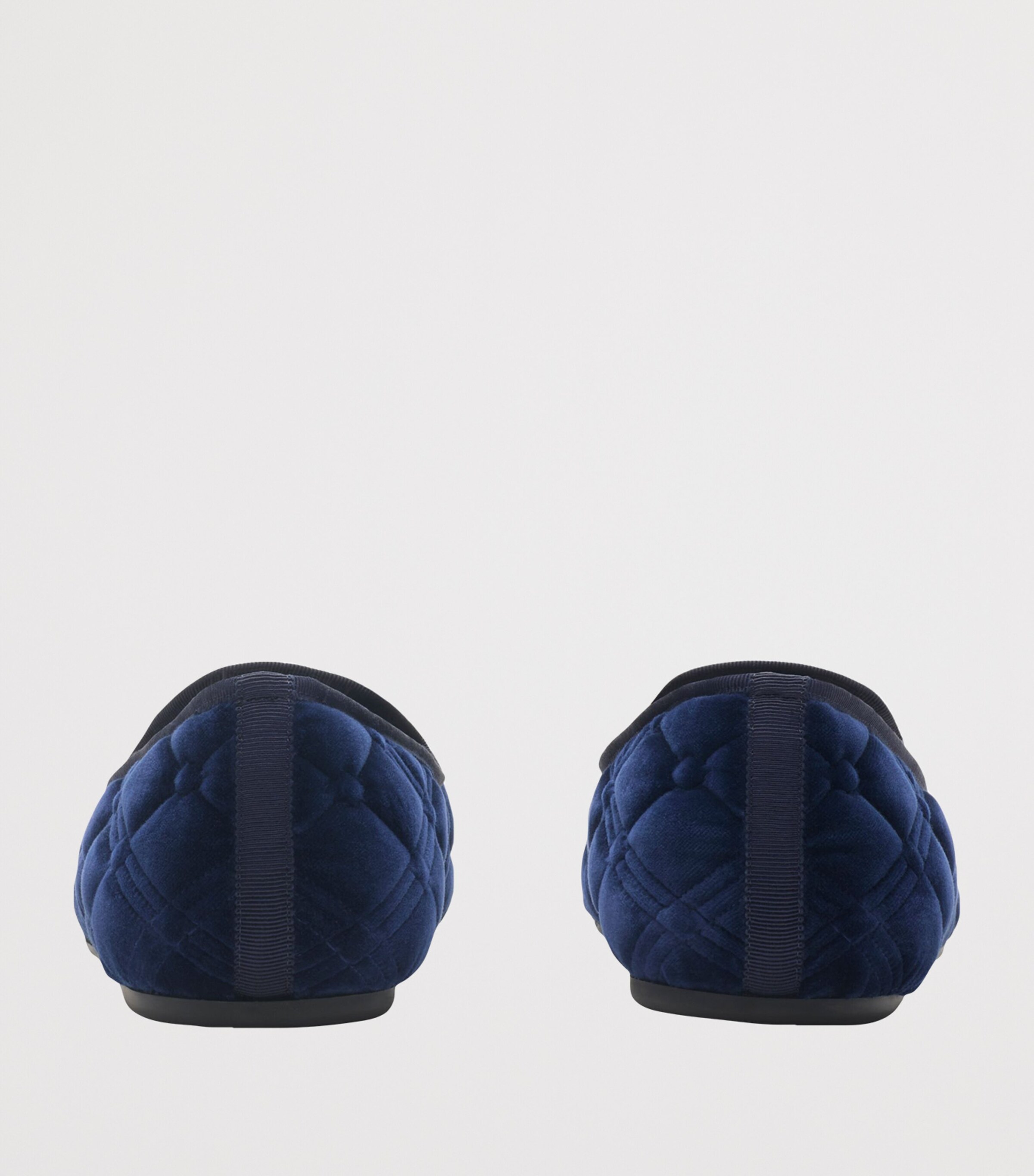 Velvet Quilted Estate Slippers SILHOUETTE BLUE Image 4
