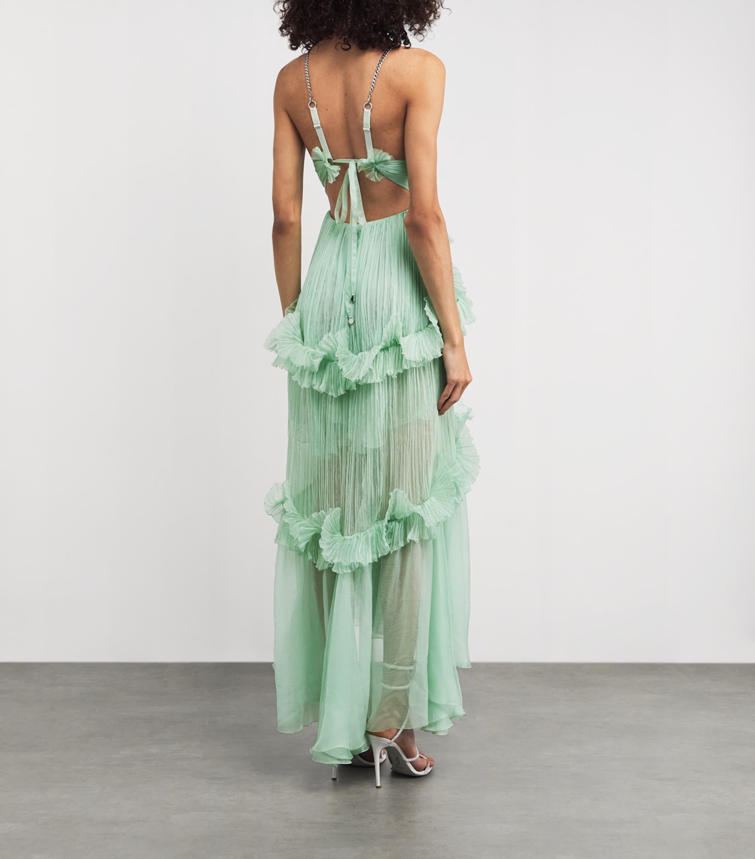 Silk Yarinna Maxi Dress BLUE MIST Image 3