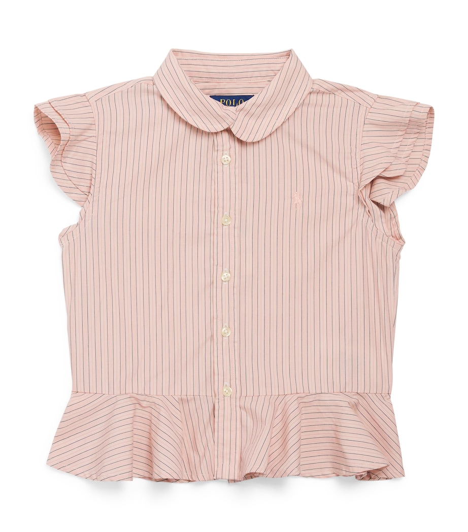Ralph Lauren Kids Cotton Stripe Blouse (2-7 Years) Lt Pnk Navy Mlti Image 1