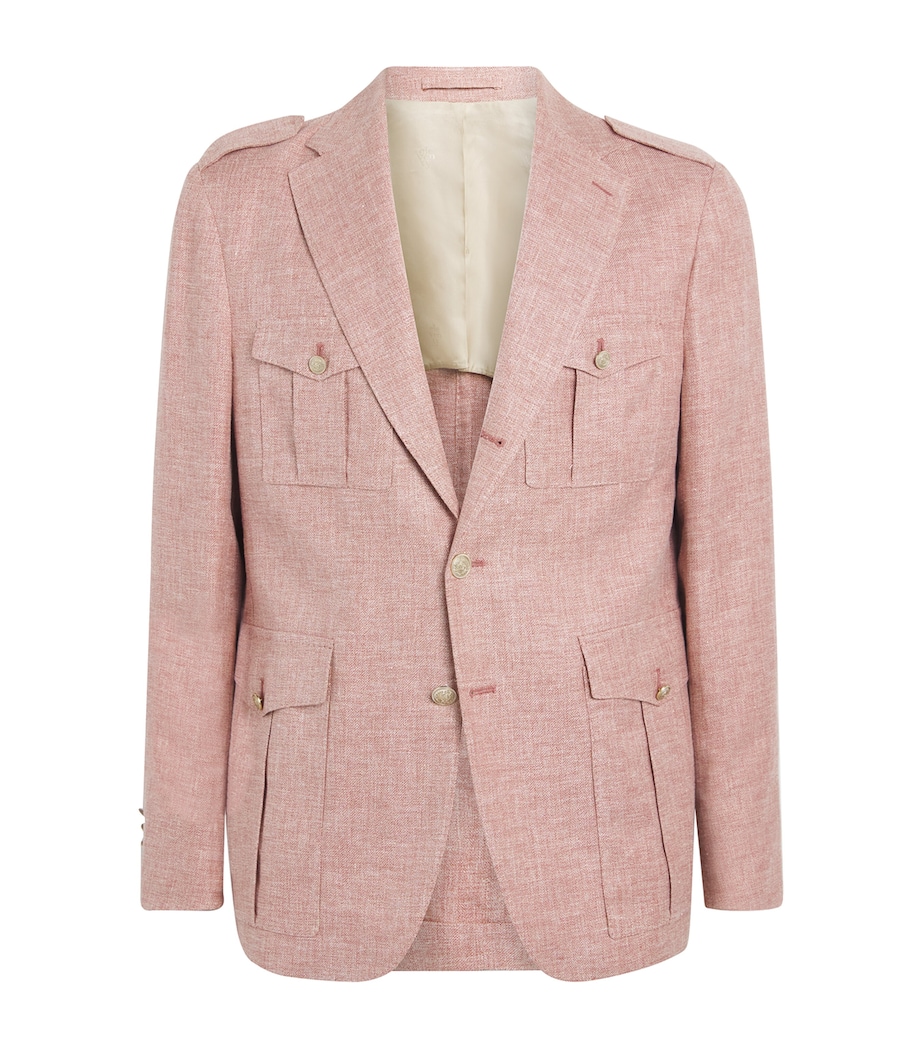 Eleventy Mens Linen-Cashmere-Silk Sahara Jacket Sale Himalaya Image 1