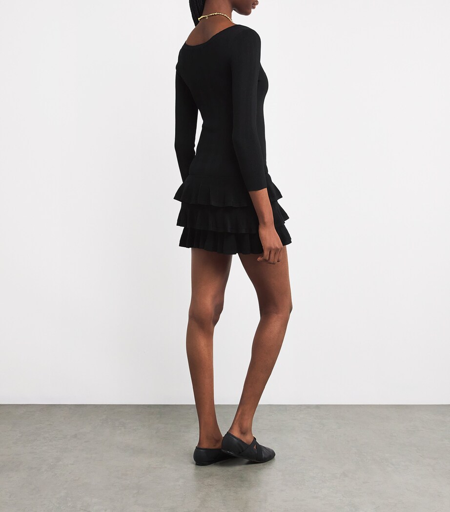 Knitted Mini Dress BLACK Image 3