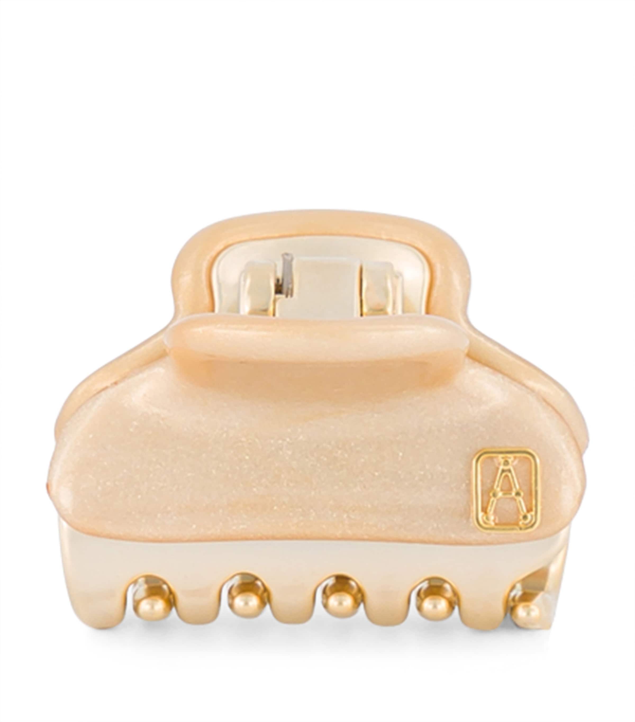 Gold-Plated Claw Hair Clip X3- PAIL DORE/OR Image 1