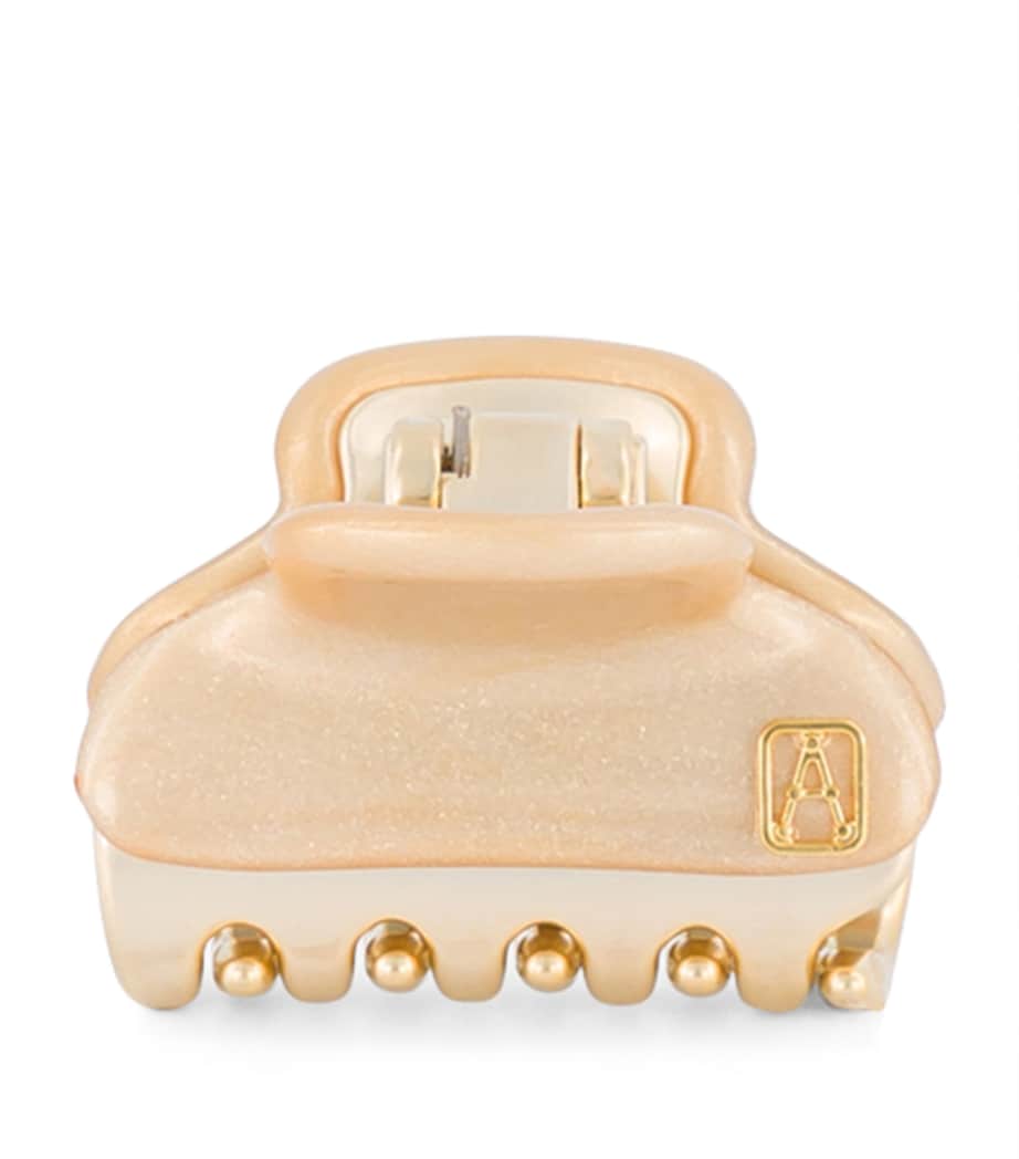 Gold-Plated Claw Hair Clip X3- PAIL DORE/OR Image 1