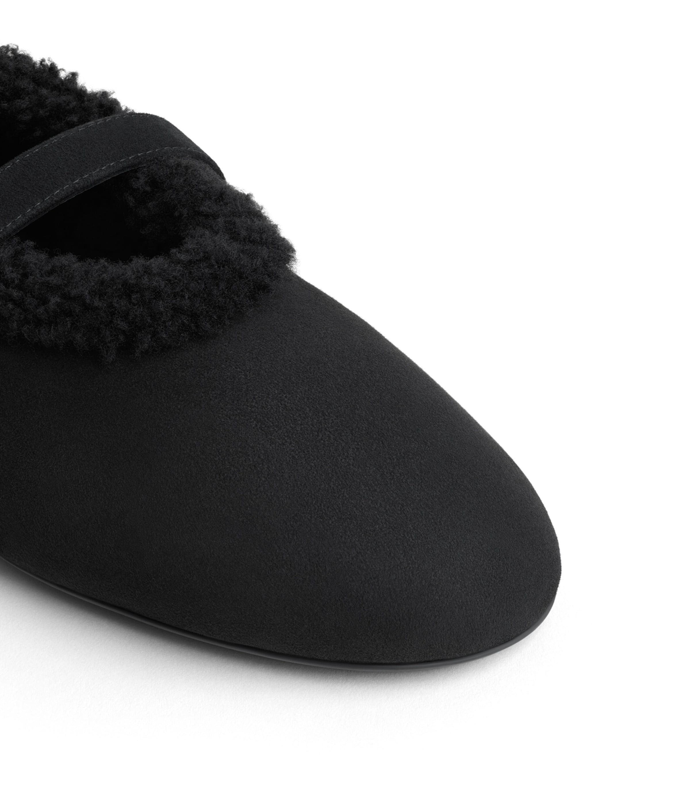 Alaïa Shearling Ballet Flats Black Image 4