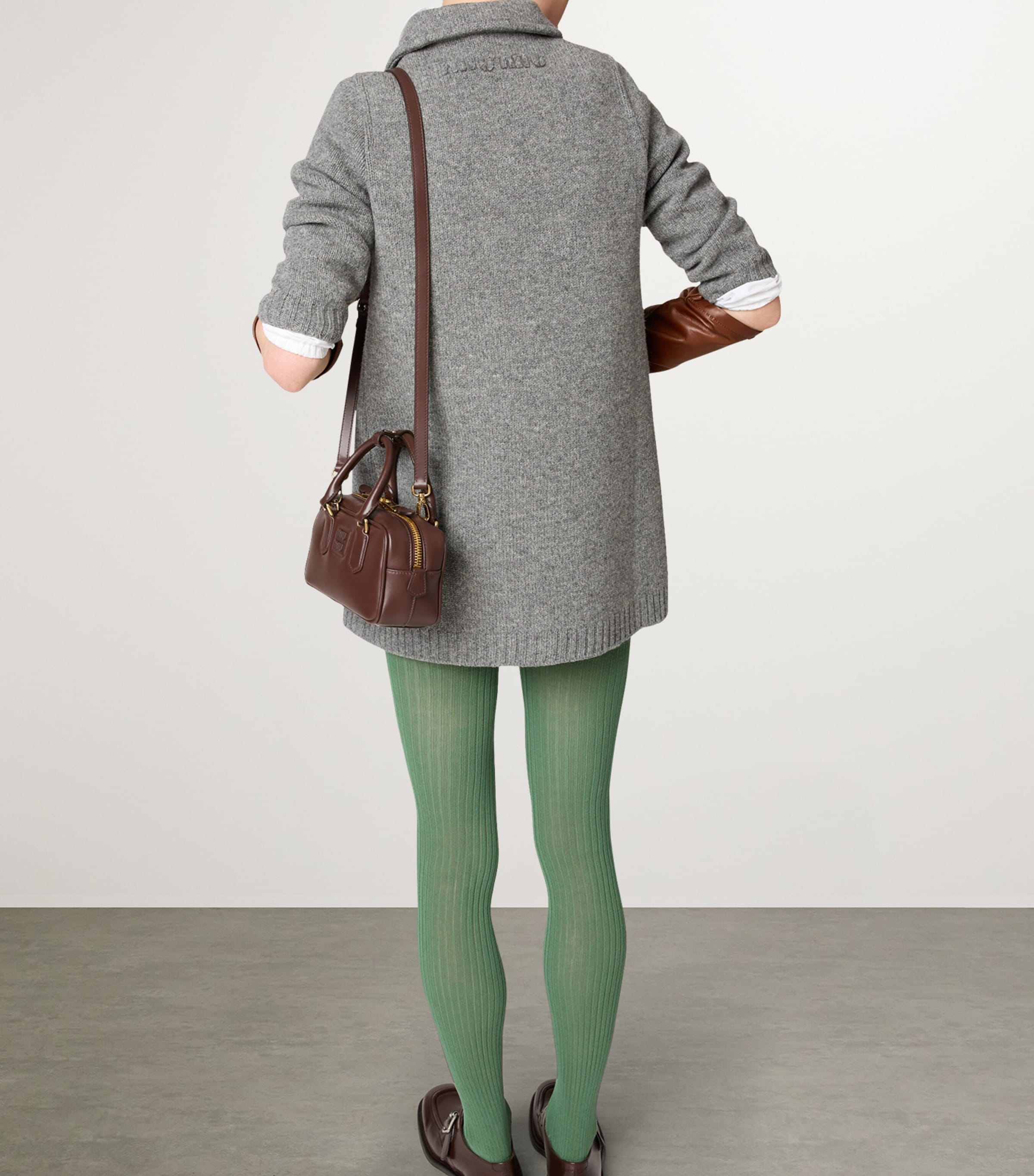 Leather Arcadie Top-Handle Bag F0NBL Image 5