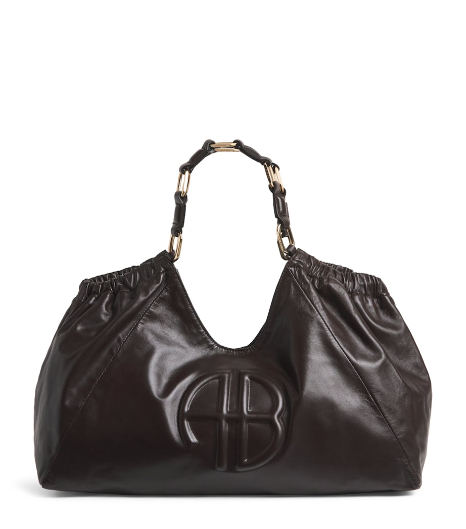Medium Leather Kate Tote Bag DARK BROWN Image 1