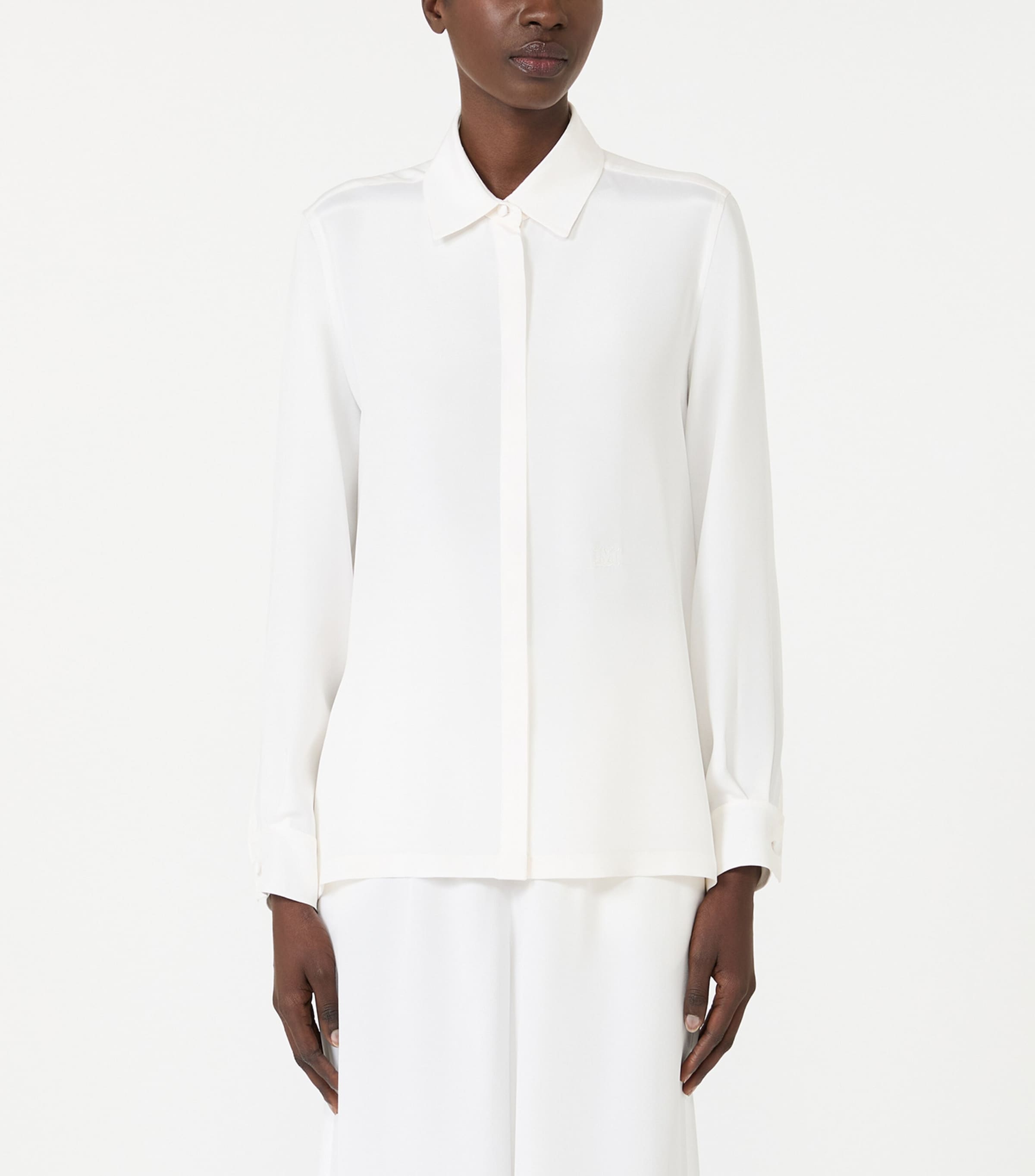 Max Mara Womens Silk Shirt White Image 3