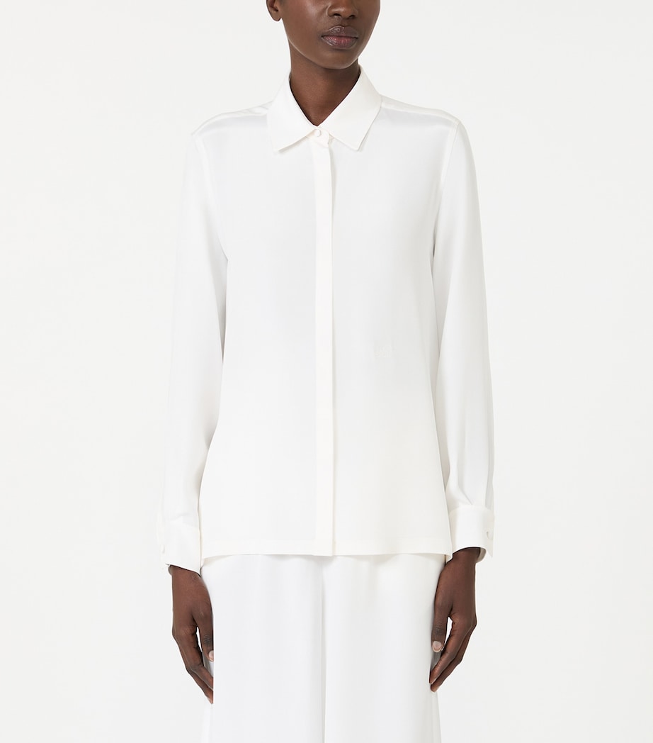 Max Mara Womens Silk Shirt White Image 3