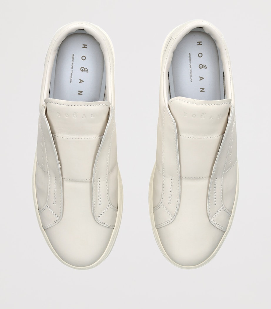 Leather H668 Slip-On Sneakers BONE Image 4
