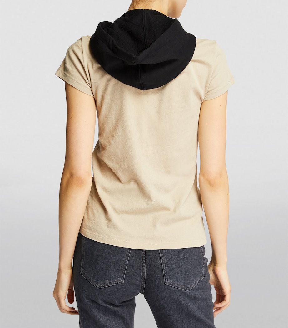 Zip-Up Hooded Dickey BLACK Image 4