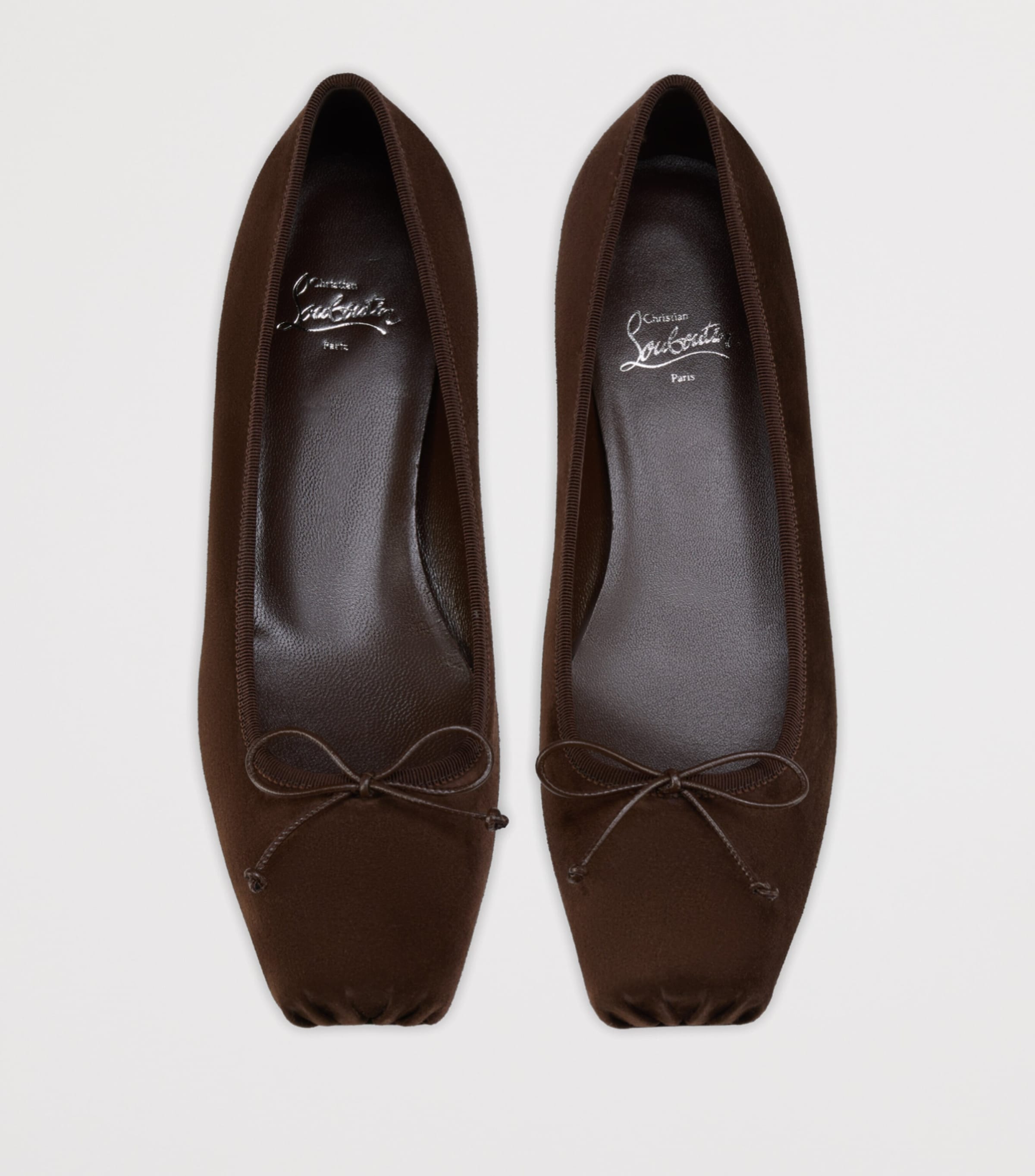 Christian Louboutin Womens Cassia Nodo Suede Ballet Flats Image 3