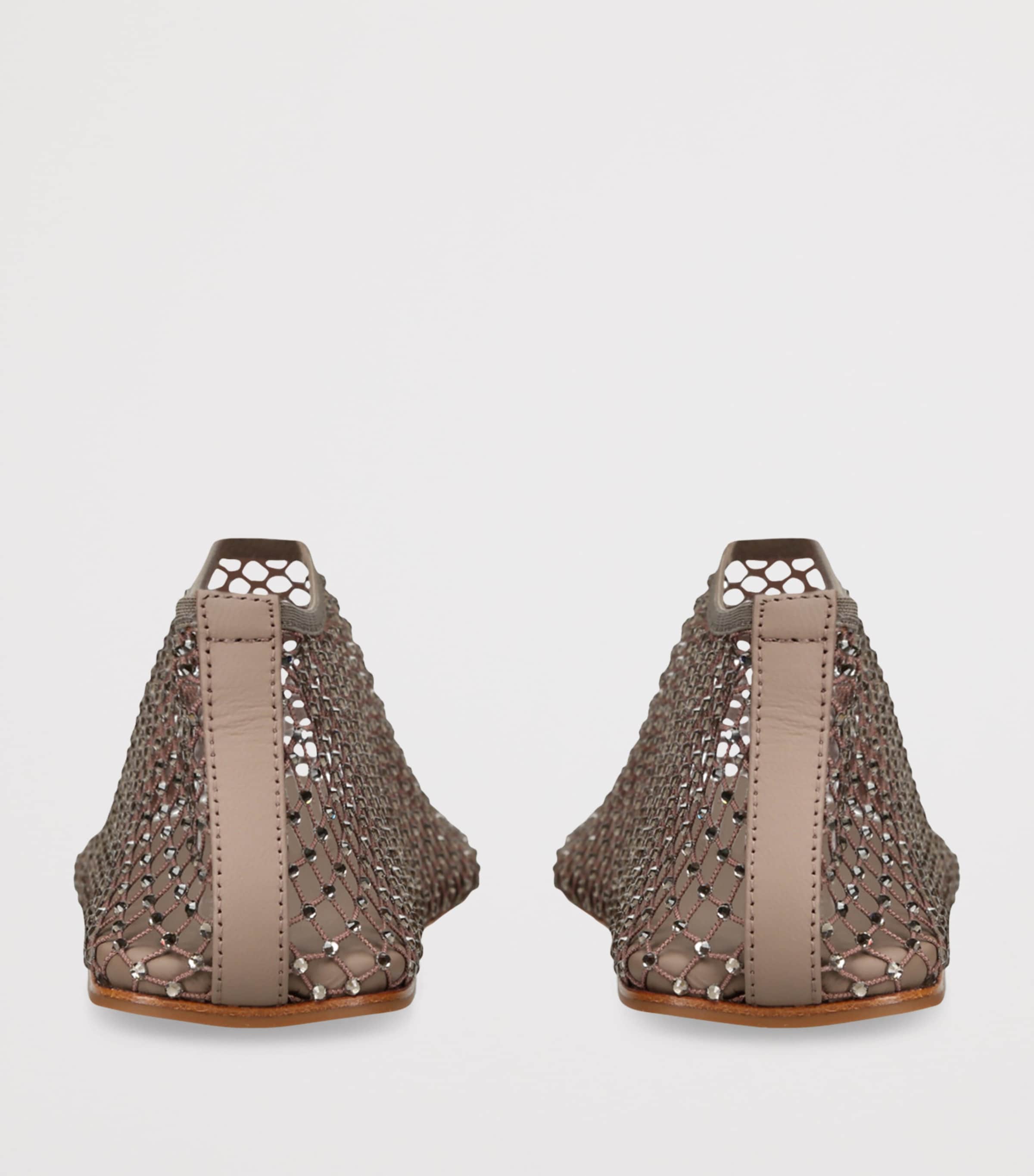 Christopher Esber Mesh Embellished Minette Ballet Flats Taupe Image 2