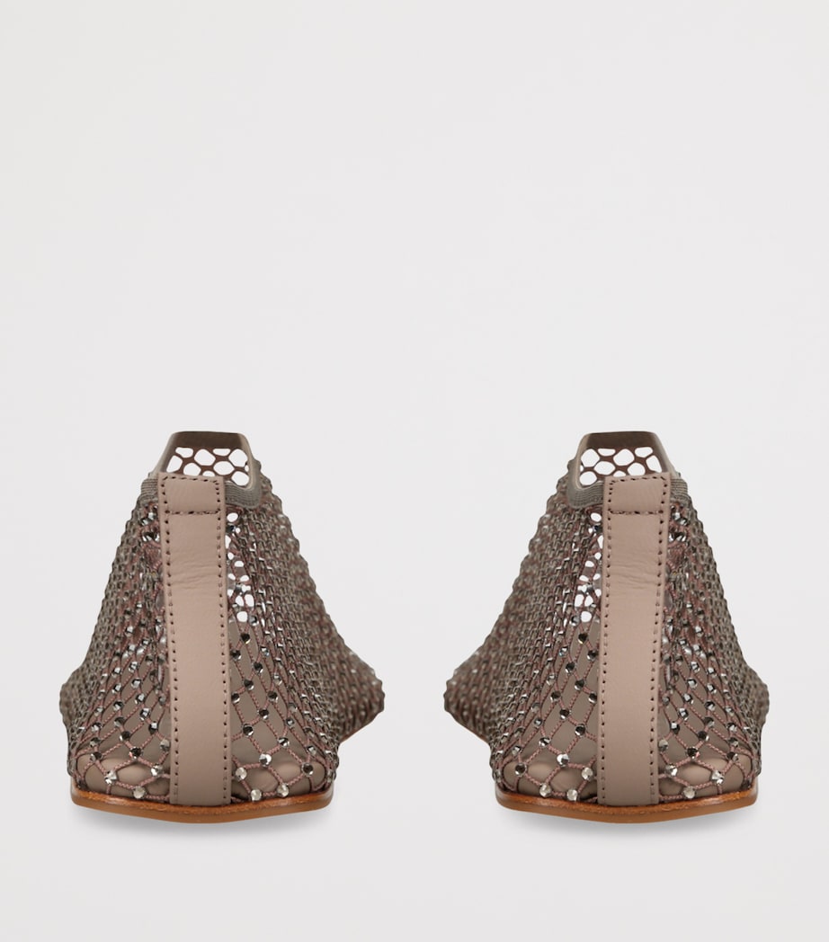 Christopher Esber Mesh Embellished Minette Ballet Flats Taupe Image 2