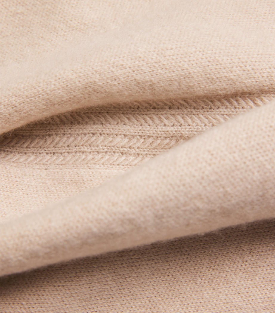 Colombo Mens Kid Cashmere Crew-Neck Sweater Beige Image 5